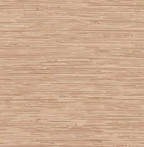 NuWallpaper NUS3339 Tibetan Faux Grasscloth Spice Peel & Stick Wallpaper, Pink, Red - Amazon.com