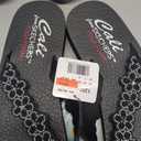 Skechers Women's MEDITATION - RARE ELEGANCE, Embellished Pearl Flower Thong, Black, 10M