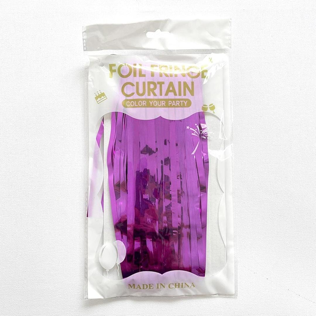 Bright rain Curtain Tassel for Party, Festive Birthday Background Wedding Decoration Curtains 1M*2M Rosered