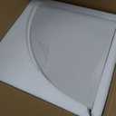 White Marble Corner Shower Shelf for Bathroom, 9'' x 9'' x 0.8'' Faux Marble Corner Shelves for Bathroom Wall Mounted Both Side Polished (1, White)