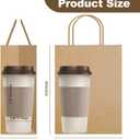 MIEVU 150Pack Small Gift Bags with Handles, 5.9x3.1x8.2 Inch Brown Paper Bags (130g More Sturdy Material)  Bulk Christmas Gift Bag, Party Favor Bags, Recyclable Craft Bags for Gifts,Brown