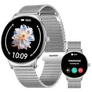 SOUYIE Smart Watches for Women Men, 1.43" AMOLED Display Fitness Tracker, Heart Rate/Blood Pressure/Sleep Monitor, Bluetooth Make/Answer Call, 100+ Sports Modes Smartwatch for Android iPhone