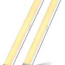 LEPOTEC 54 LED Under Counter Lighting, Motion Kitchen Cabinet Light, Battery Operated Closet Lights, Rechargeable Wireless Camper Caravan Night Light,Warm White (2 Pack)