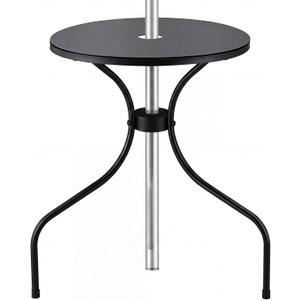 Novabright 15.75 Inch Outdoor Round Patio Umbrella Table Small Patio Round Metal Dining Table with 2 Inch Umbrella Hole Outdoor Cafe Tabletop for Yard Bistro Lawn Balcony Backyard, 14 inches x 14 inches x 19.69 inches
