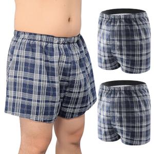 Incontinence Underwear for Men Washable 2 Pack Mens Leakproof Underwear with Front Fly for Bladder Leakage Protection Instant Absorbency Mens Incontinence Boxers (2X-Large, Dark Blue Plaid)