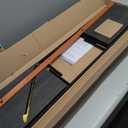 2pcs Floating Shelf Bracket Heavy Duty Floating Mantel Bracket Black Metal Decorative Floating Shelf Hardware Hidden Shelving Mounting Brackets (43X6X1)