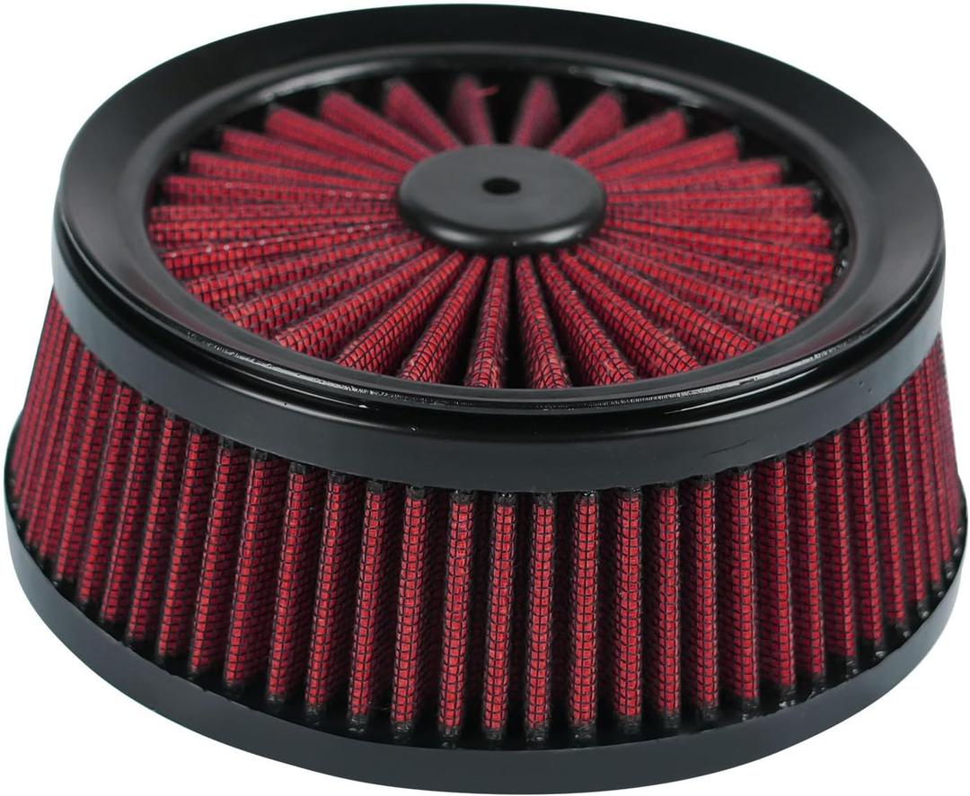 High Performance Air Filters Cleaner Fit for Harley Touring Street Road Glide Road King Softail Dyna FXDLS FXR (Red) High Performance Air Filters Cleaner Fit for Harley Touring Street Road Glide Road King Softail Dyna FXDLS FXR (Red)