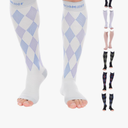 Doc Miller Open Toe Compression Socks for Men & Women, 30-40 mmHg Knee High Support, Toeless Design for Daily Leg Comfort, Breathable Nylon Spandex, 1 Pair L