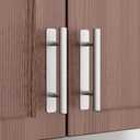 HOMOTEK 4 Pack Self-Adhesive Sliding Closet Door Handles Instant Self-Stick Cabinet Drawer Handles, Stick-On Kitchen Cabinet Pulls Furniture Handles- 5 Inch, No-Drill,Brushed Stainless Steel