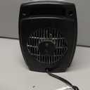 Lasko Desktop Electric Ceramic Space Heater with Adjustable Thermostat, 2 Heat Settings and Fan Only Mode, 9.2 Inches, Silver, 754200