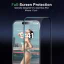 2 x Privacy Screen Protector for iPhone 17 Pro [6.3 inch][2 Pack] Anti-Spy Private Tempered Glass Film [Easy Install] [9H Hardness] [Military Grade Shatterproof] [Anti Scratch] [Case Friendly]