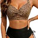 Daci High Waisted Bikini Sets for Women - Two Piece Tummy Control Swimsuit V Neck Bathing Suit 2026, L