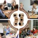 5 x Left Right Center Game Dice 16mm Wooden Dice with Drawstring Bag,Standard Size 6 Sided for Left Right Center Game Dice Accessorie,Easy to Store and Carry (Upgraded 3 Pcs dice)