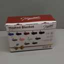 Homemate Heated Blanket Electric Throw - 50"x60" Heating Blanket Throw 1/2/4/6/8 Hours Auto-Off 10 Heat Level Over-Heat Protection Flannel Sherpa ETL Certification