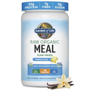 Garden of Life Raw Organic Meal Protein Powder, Vanilla, 28 Servings (EXP 01/31/27)