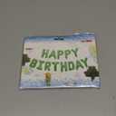 Green Pixel Style Happy Birthday Banner and 40 Inch Number 5 Foil Balloon Set for Boys Birthday Party, Video Game Theme Birthday Decorations, Gamer Pixelated Party Supplies