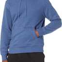 Amazon Essentials Men's Pullover Sweatshirt Hoodie, Big & Tall Options  (Large, Blue Heather)