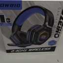 Ozeino 2.4GHz Gaming Headset Wireless with Flip Mic for Ps5, Ps4, PC, Gaming Headphones with RGB Light, 40Hr Battery Bluetooth Headset for Laptop, Mobile, Mac