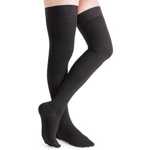 Thigh High Compression Stockings for Women Men 20-30mmHg, Medical Compression Socks for Women(Black, M)
