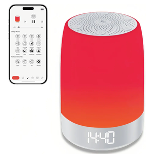 Red Light Sleep Sound Machine – Night Light for Bedroom with 5-Level Red Light Therapy (620–690nm), 32 White Noise & Nature Sounds, Smart App Control, Timer & Wake-Up Alarm Clock