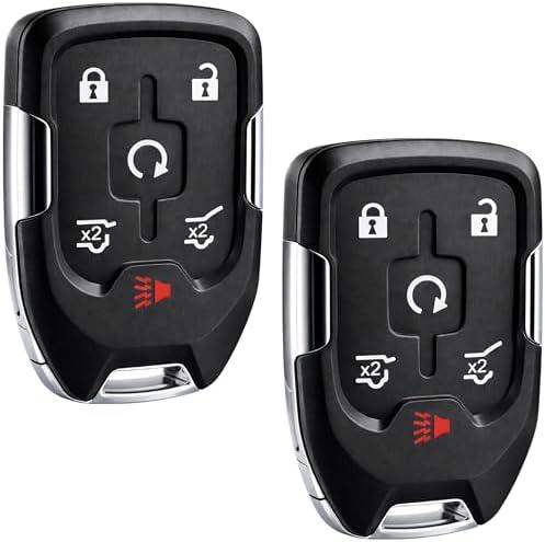 Smart Key Fob Keyless Entry Remote fits 2015-2020 Chevy Suburban/Tahoe/GMC Yukon + Yukon XL (HYQ1AA, 13580802), Set of 2