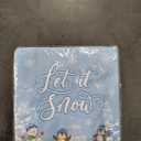 96PCS Hello Winter Party Supplies Winter Snowflake Party Tableware Set Christmas Disposable Dinnerware Plates Napkins Forks with Snowman Penguin for Winter Christmas Birthday Party Favors,  Let It Snow