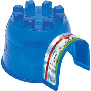 Kaytee Igloo Habitat Hideout for Pet Guinea Pigs, Ferrets, Dwarf Rabbits, Chinchillas, and Other Small Animals, Assorted Colors, Large