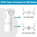 2PCS Replacement Elbow for Airfit N20 - Connect to 22mm Hose Directly, IBEET Quick-Release & 360-Degree Rotatable Replacement Supplies