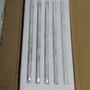 Diflart 10-Pack Carrara White Marble Pencil Liner Trim, 3/8 x 12 Inch, Polished, Marble Tile Edging Corner Trim Molding Bullnose Tile Shower Bathroom Kitchen Livingroom