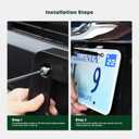 YHTAUTO Front License Plate Frame w/Screws & Rivets Compatible with GMC Sierra 1500 2016-2018, Sierra 1500 Limited 2019, Plastic Black Bumper License Plate Bracket, No Drill Licence Plate Holder