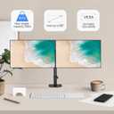 Pholiten Dual Monitor Stand,Heavy Duty Adjustable Monitor Desk Mount for 2 Screens up to 38Inches,Dual Monitor Arm with Height Adjustable Tilt Swive Rotate,Holds up to 22 lbs