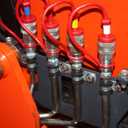 3/8" Ag ISO 5675 Hydraulic Quick Connect Couplers with Dust Caps,Pioneer Style Hydraulic Coupler,3/8" NPT Thread + 3/8" ISO 5675 Body