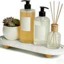 Instant Dry Sink Tray, Anti-Slip Stone Sink Caddy, Durable Kitchen Sink Organizer, Quick Dry Water Absorbing Stone Tray for Bathroom Counter, Stone Soap Tray - White