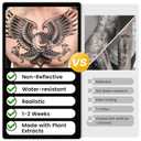 3 x Arrow Semi Permanent Tattoo, 2 Sheets Small 3 Arrows Temporary Tattoos for Arm Chest Leg, Last 1-2 Weeks Waterproof Minimalist Tribal Style Line Symbols for Men Women, Non-Reflective