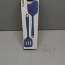 Coukre 2 Pack Silicone Spatula Set, High Heat Resistant, BPA Free Kitchen Spatula, Solid & Slotted Turner for Non-Stick Pans, Sautéing, and Flipping (2, PureDarkBlue)