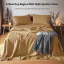LBRO2M 100% Pure Linen Sheet Set Deep Pocket Up to 16" Bed Sheets Sets, Natural Flax Beddings Soft, Breathable, Comfortable for All Seasons 4 Pcs Sheet Set Queen Size, Rust
