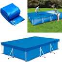 MIOKY Rectangular Pool Covers for 9.8 ft x 6.6 ft (118" x 79" x 26") Rectangular Frame Swimming Pools,Durable PE Tarpaulin Dust Proof Rain Proof Garden Outdoor Above Ground Square Pools Cover