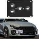 Heavy-Duty No-Drill Front License Plate Frame  Anti-Theft License Plate Bracket Compatible with Audi A3 / S3 / RS3 2015-2020