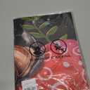 84 Inch Extra Long Mushroom Shower Curtain Black and Red Floral Butterfly Waterproof Fabric Bathroom Shower Curtains Aesthetic Moon Flower Plant Bath Curtain with Hooks (72'' × 84'', Black)