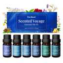 Essential Oil Set, Blended Essential Oils for Diffusers for Home Candle & Soap Making, Scented Voyage with Six Scents for Aromatherapy & Humidifiers, 6 x 10ml