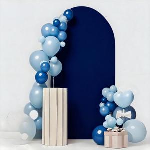 Two-Sided Navy Blue 7.2 FT Wedding Arch Cover, Blue Spandex Arch Backdrop Cover for Party, 7.2 FT Arch Cover, Chiara Backdrop for Wedding Birthday Party Decor