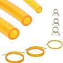 Premium TPU Fuel Line Kit 3 Sizes (3mm ID/5mm OD, 5mm ID/8mm OD, 6mm ID/9mm OD), 6.6ft Each, with 12 Steel Clamps, Universal Gas Diesel Fuel Hose for Lawn Mower Chainsaw Small Engines