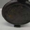 Cast Iron Waffle Maker for Stovetop or Camping Grill Two Piece Hinged Non Electric Waffle Iron Makes 7" Round Waffles