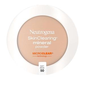 Neutrogena SkinClearing Mineral Acne-Concealing Pressed Powder Compact, Shine-Free & Oil-Absorbing Makeup with Salicylic Acid to Cover, Treat & Prevent Breakouts, Soft Beige 50,.38 oz, Pack of 2