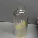 Makeup Brush Holder with Lid 360 Rotating Clear Dustproof Make Up Organizers for Vanity Bathroom Countertop, White Beige