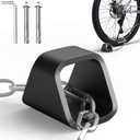 KHAMAL Security Anchor for Chain With 2 Protected Expansion Bolts - Heavy Duty Security Ground Anchor, Anti Theft Floor and Wall Ground For Motorcycle, Bicycle, Trailer, Scooter Bike Lock (Black)