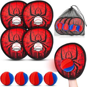 pamexin Toss and Catch Ball Game Set, Outdoor Games for Kids 3 4 5 6 7 8 9 10 11 12 Years Old Boys Girls, Outdoor Yard Games Beach Toys Pool Toys Sports & Outdoors Birthday Gifts (4 Paddles)