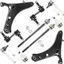 10PCS Suspension Kit Fits for Subaru Forester 2014 2015 2016 2017 2018 Front Lower Control Arm w/2 Ball Joint 2 Sway Bar Link 4 Outer & Inner Tie Rod End