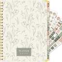 GuassLee 2026 Planner, Weekly and Monthly Planner from January 2026-December 2026, 8.4"x 6.1" Aesthetic Beige Agenda Book with Back Pocket, Stickers, Coated Tabs for School Office Supplies, A5 Size (Yellow)