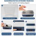 Electric Heated Lunch Box for Adults, 2.4L Portable Fast Heating Lunch box with 4 pcs-Food Container,110v Double Steam Electric Food Warmer for Work, Travel, Vegetarians